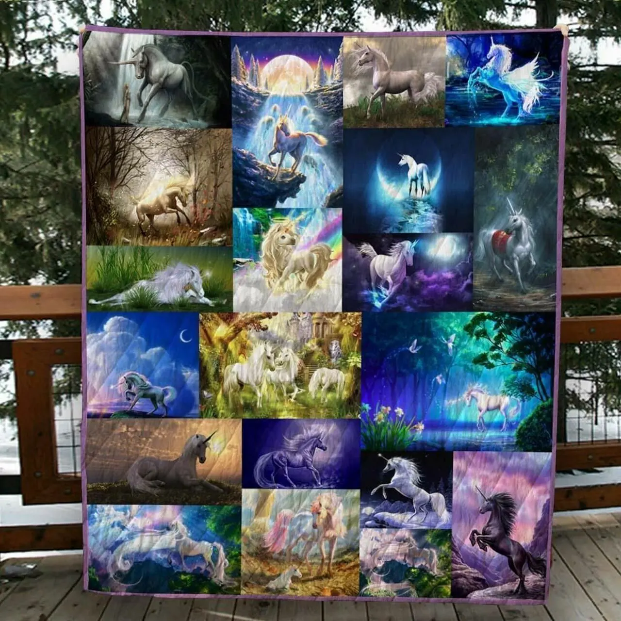 Unicorn 2 Customize Quilt Blanket and Home Decor