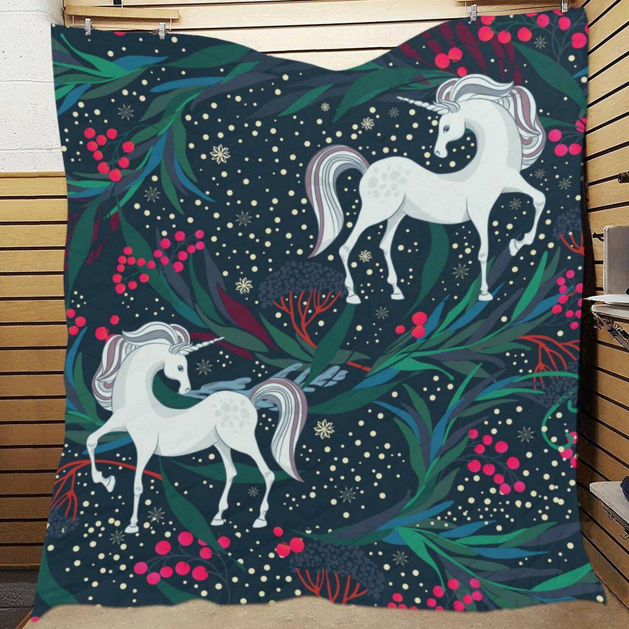 Unicorn-Cherry Quilt and Home Decor