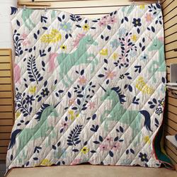 Unicorn Crib Quilt and Home Decor