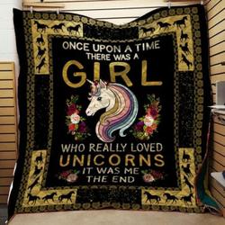 Unicorn Girl Quilt Blanket  Quilt and Home Decor