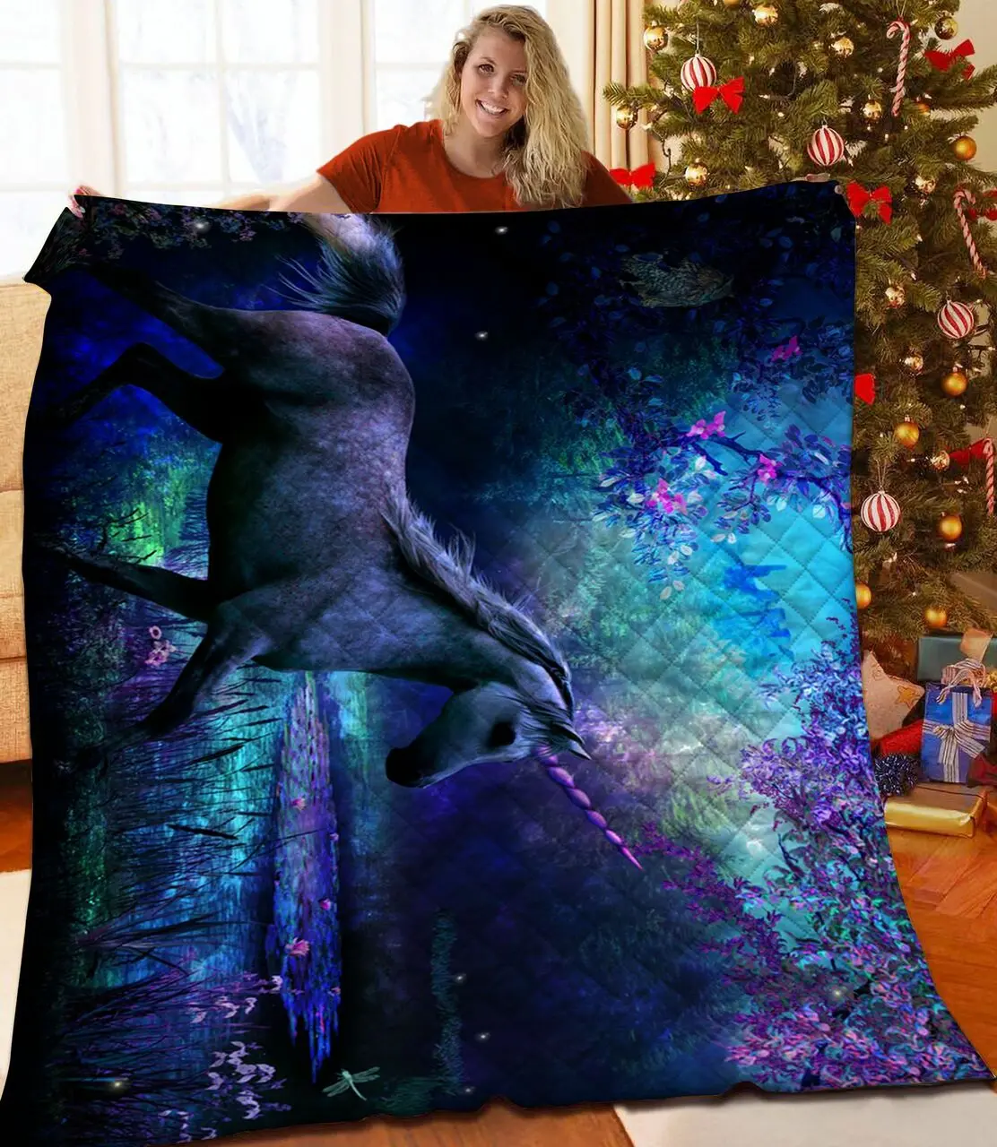 Unicorn JFJ14329 3D Customized Quilt 2707 and Home Decor