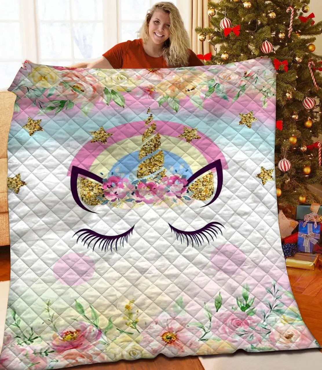 Unicorn JFJ14330 3D Customized Quilt 2707 and Home Decor