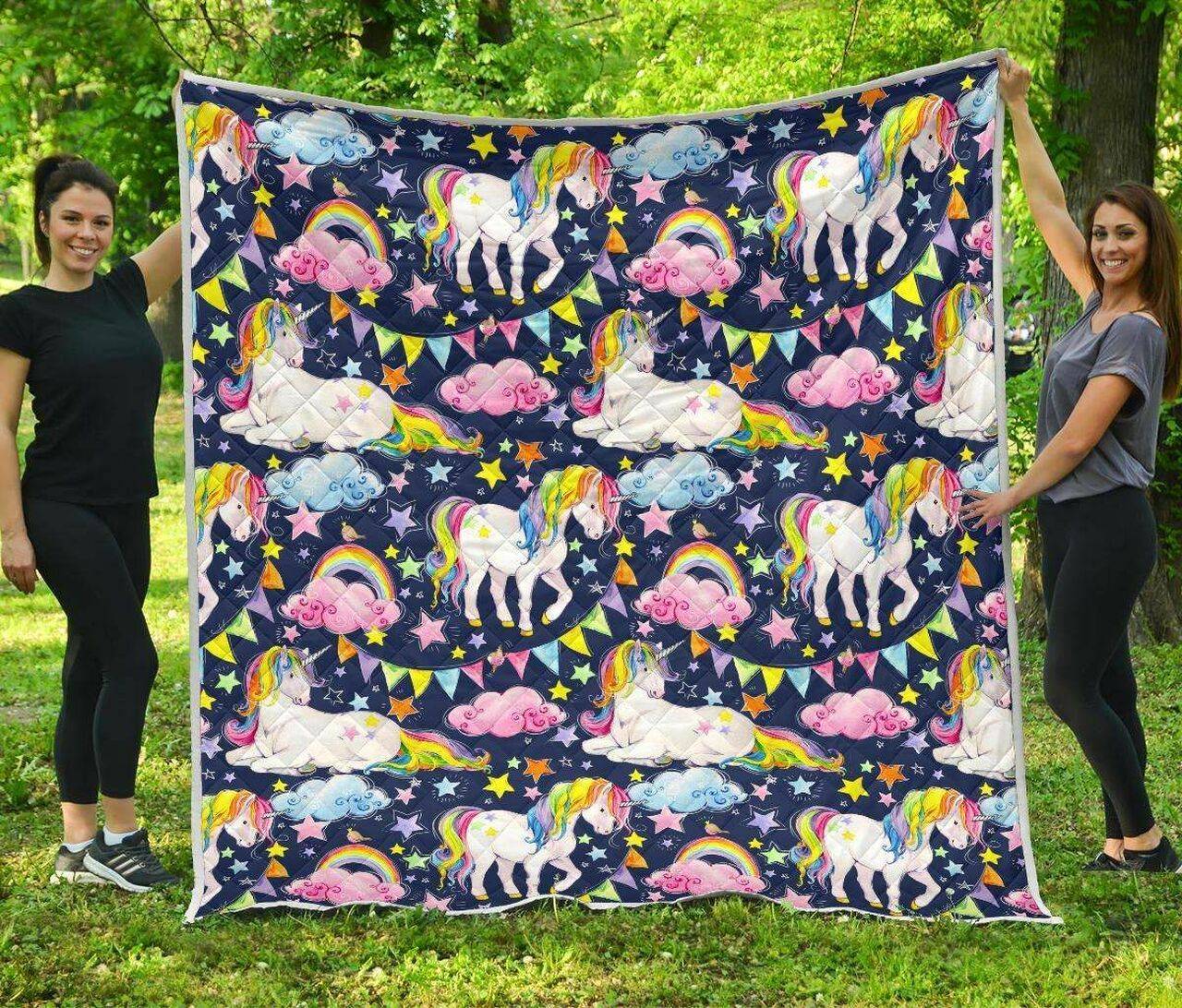 Unicorn Night Festival Cl17100657Mdq Quilt Blanket and Home Decor