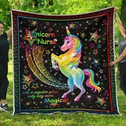 Unicorn Nurse More Magical Cl12100711Mdq Quilt Blanket and Home Decor
