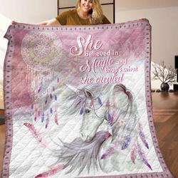 Unicorn Quilt Blanket Hhh170619Na and Home Decor