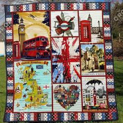 United Kingdom 3 Blanket Th1307 Quilt and Home Decor