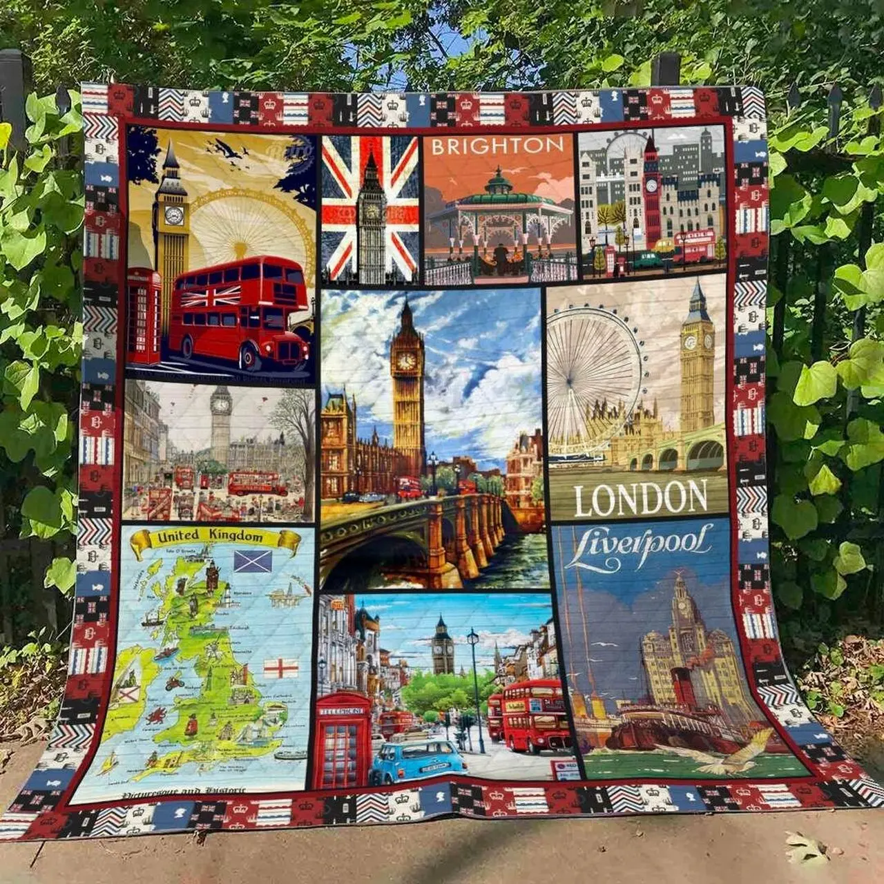 United Kingdom Li060704A Quilt Blanket and Home Decor