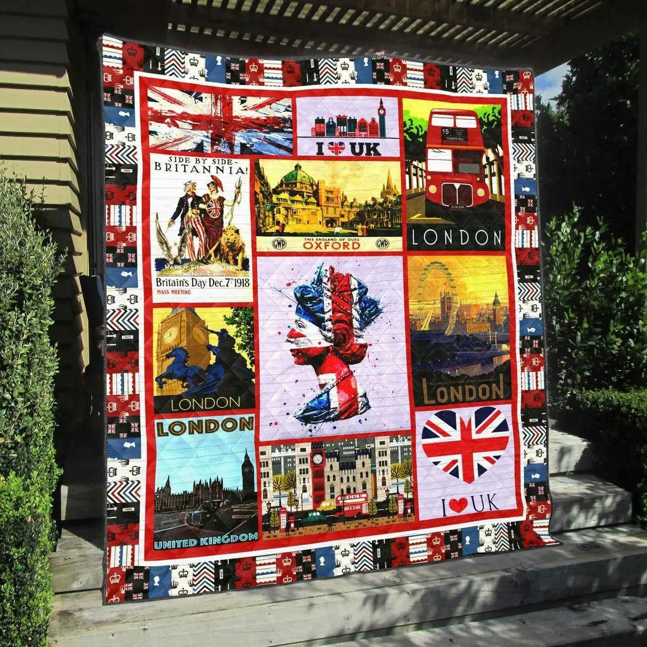 United Kingdom NA050703B TBG Quilt Blanket and Home Decor