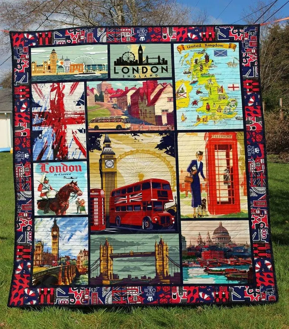 United Kingdom Tu050716A Quilt Blanket and Home Decor