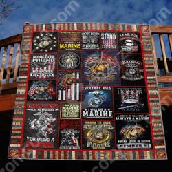United State Marine Corps Everyone Dies I Will Die A Marine Quilt Blanket Great Customized Blanket Gifts For Birthday Christmas Thanksgiving and Home Decor
