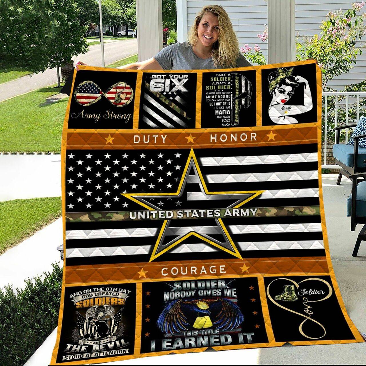 United States Army Quilt Blanket Dhc1402977Td and Home Decor