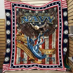 United States Navy 3D Blanket Full Printing 00084  Quilt and Home Decor
