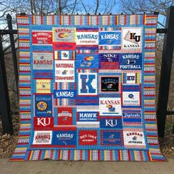 University Of Kansas Quilt Blanket Lv01  Quilt and Home Decor