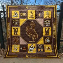 University of wyoming fear the pokes wyoming cowboys go pokes customizable name for fan Quilt Blanket and Home Decor