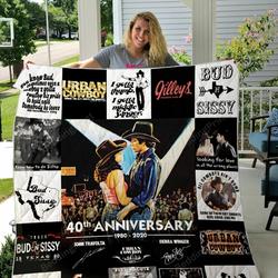 Urban Cowboy Quilt Blanket For Fans Ver 17-1 and Home Decor