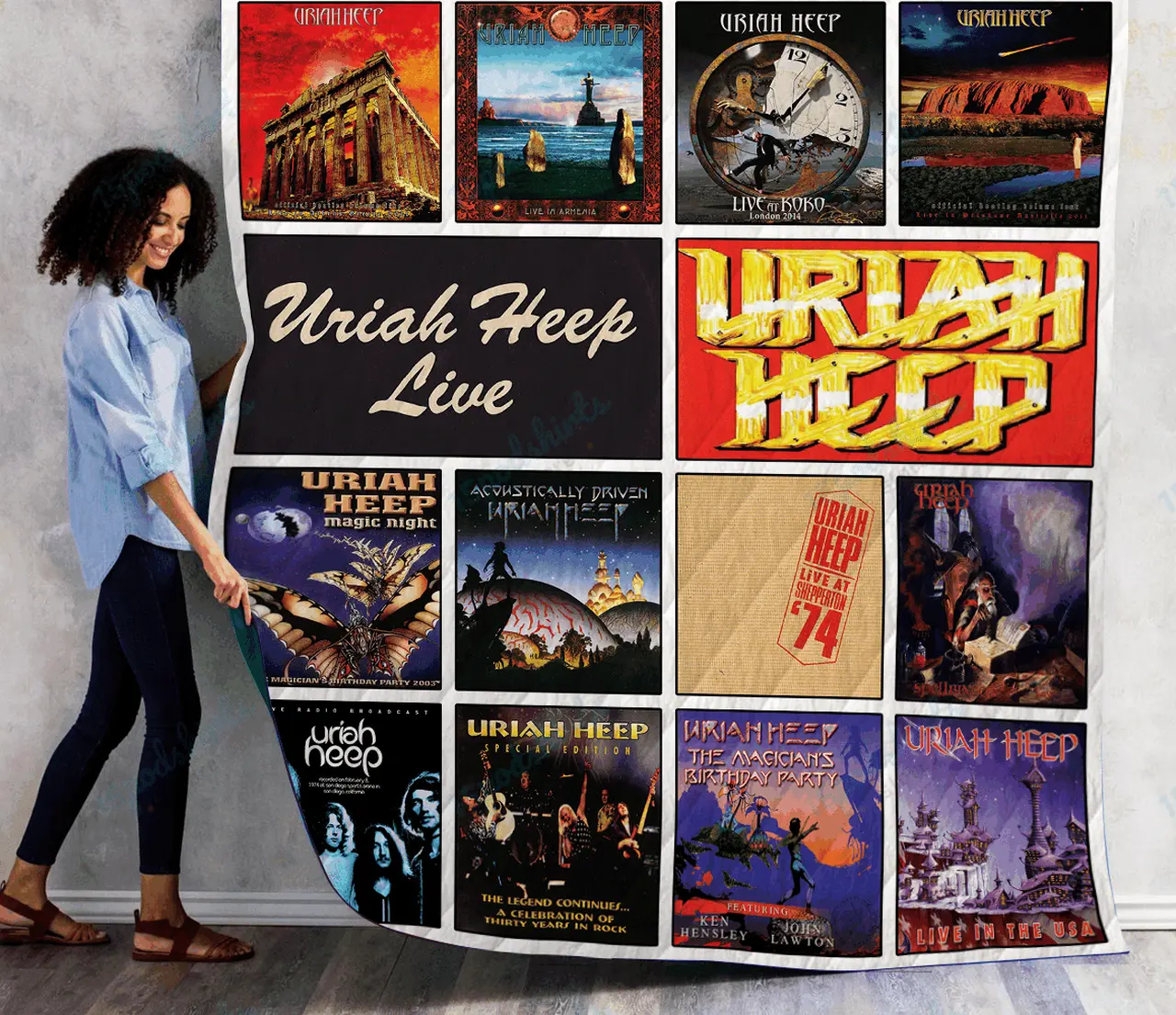 Uriah Heep Live Albums Quilt Blanket 01 and Home Decor