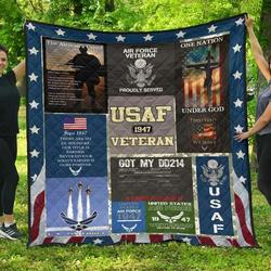 Us Air Force Blanket Th0807 Quilt and Home Decor