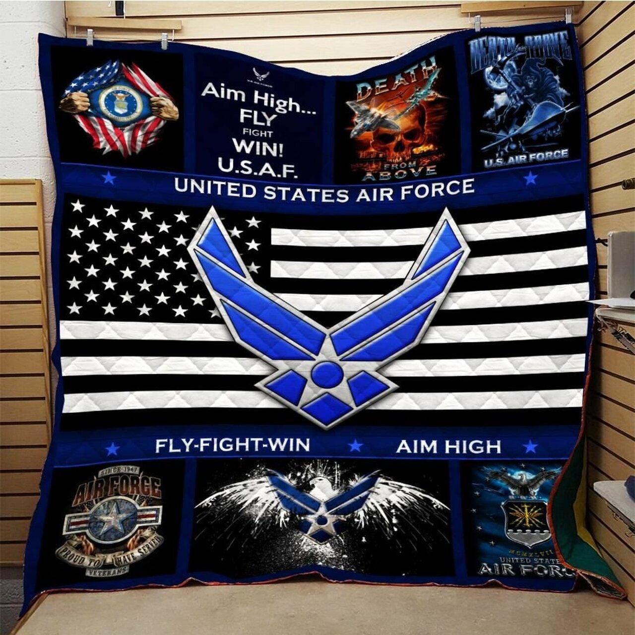 Us Air Force Quilt Blanket Dhc0910579Vt and Home Decor