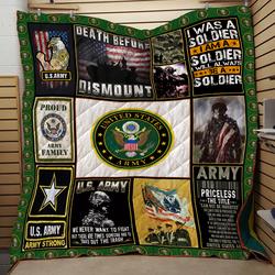 US Army 2 Veteran Quilt and Home Decor