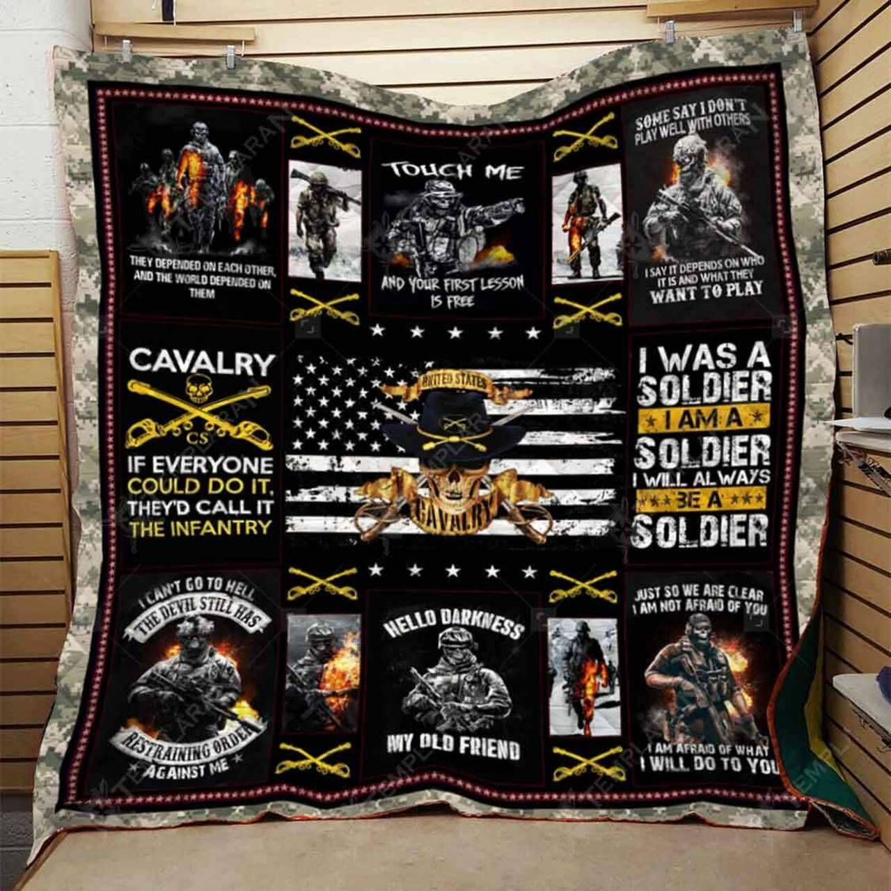 Us Cavalry Blanket 3D Printing Nvh-Qnk021 Quilt and Home Decor