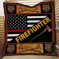 Us Firefighter Lover ODL264 3D Customized Quilt Hip and Home Decor