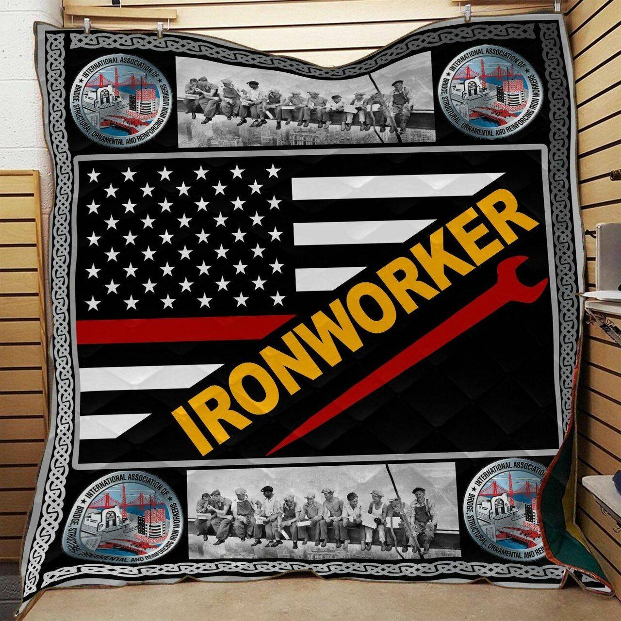 Us Ironworker JFJ14371 3D Customized Quilt 2707 and Home Decor
