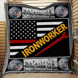 Us Ironworker JFJ14371 3D Customized Quilt 2707 and Home Decor