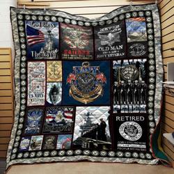 Us Navy 5 Veteran Quilt and Home Decor