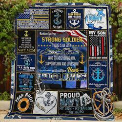 Us Navy Mom Blanket Kc1807 Quilt and Home Decor