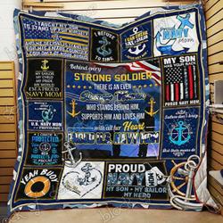 Us Navy Mom Quilt Hpy and Home Decor
