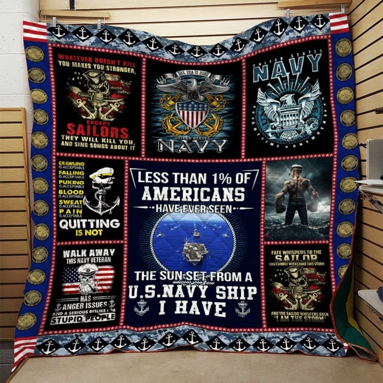 Us Navy Quilt Blanket Dhc0910525Vt and Home Decor