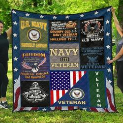 Us Navy Quilt Blanket Th0807 and Home Decor