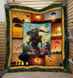 Us Paratrooper Quilt Eac and Home Decor