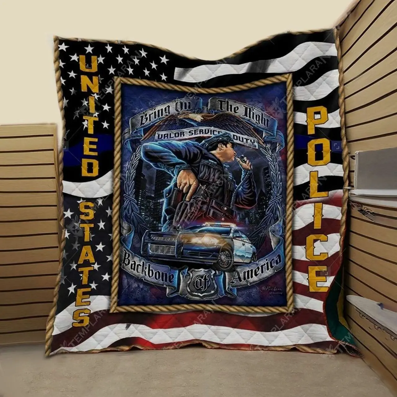 US Police CTV040796 V1 3D Customized Quilt and Home Decor
