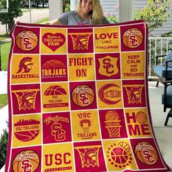 Usc Trojans Quilt Blanket Sleepy and Home Decor