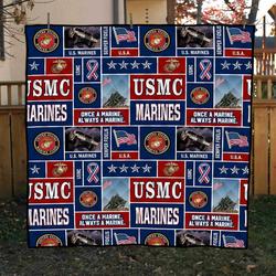 Usmc Marine Blanket Th0807 Quilt and Home Decor