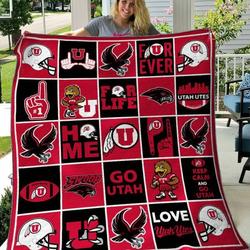 Utah Utes Quilt Blanket B100628  Quilt and Home Decor