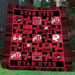 Utah Utes Ver2 Blanket Th1507 Quilt and Home Decor