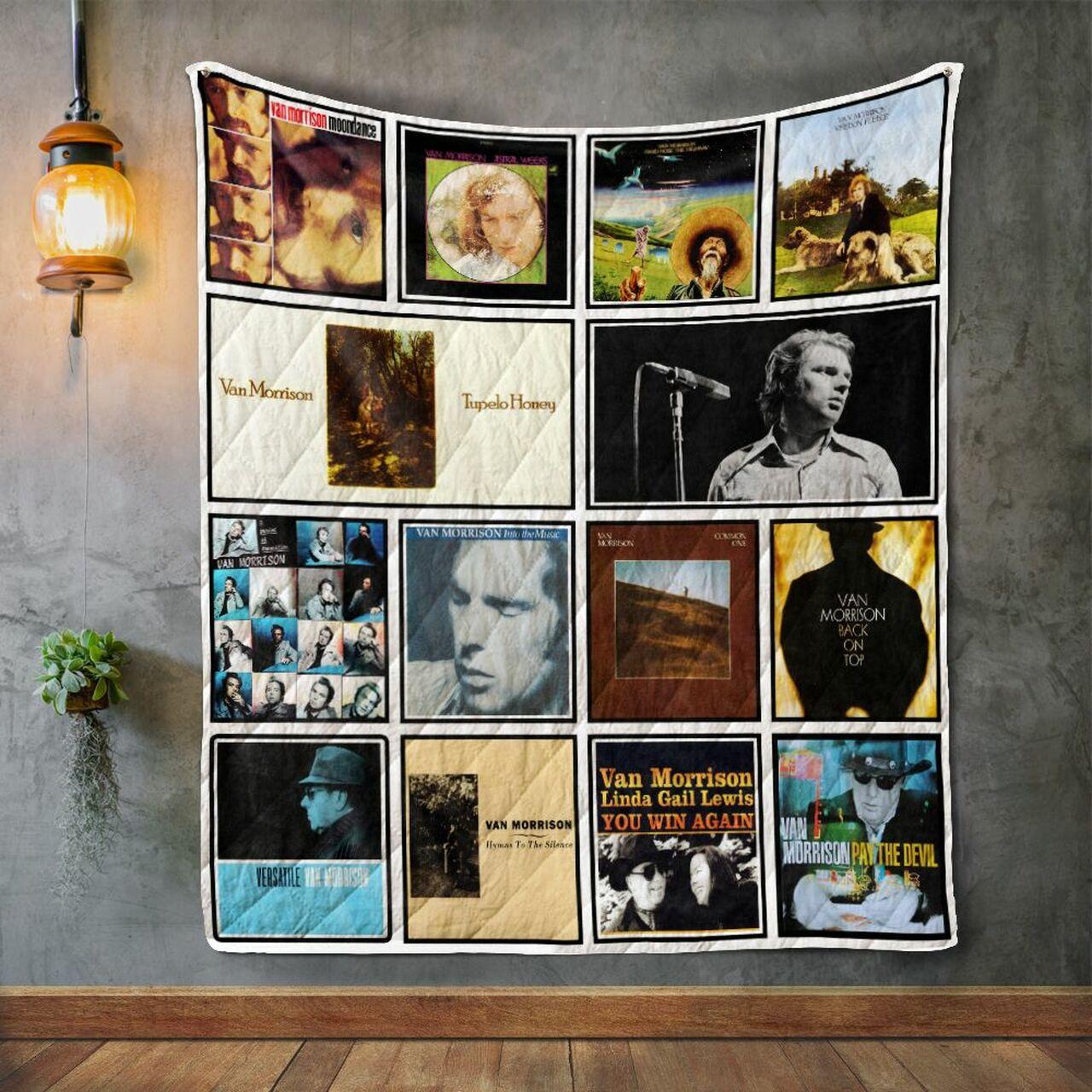 Van Morrison Album Covers Quilt Blanket and Home Decor
