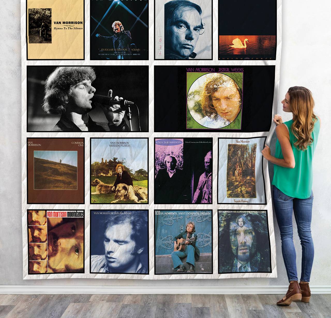 Van Morrison Albums Quilt Blanket 02 and Home Decor