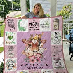 Vegan Tshirt Quilt Blanket and Home Decor