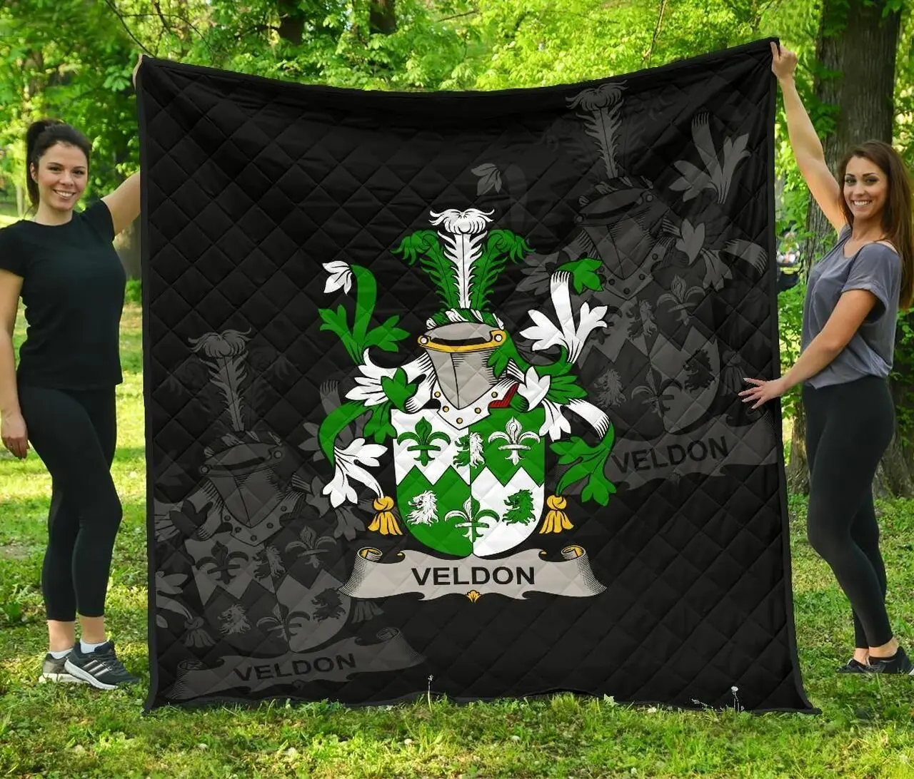 Veldon Ireland Irish Family Crest JFJ14409 3D Customized Quilt 2707 and Home Decor