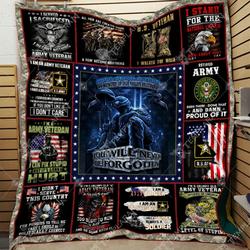 Veteran Blanket 3D Printing Ntt-Qvk01  Quilt and Home Decor