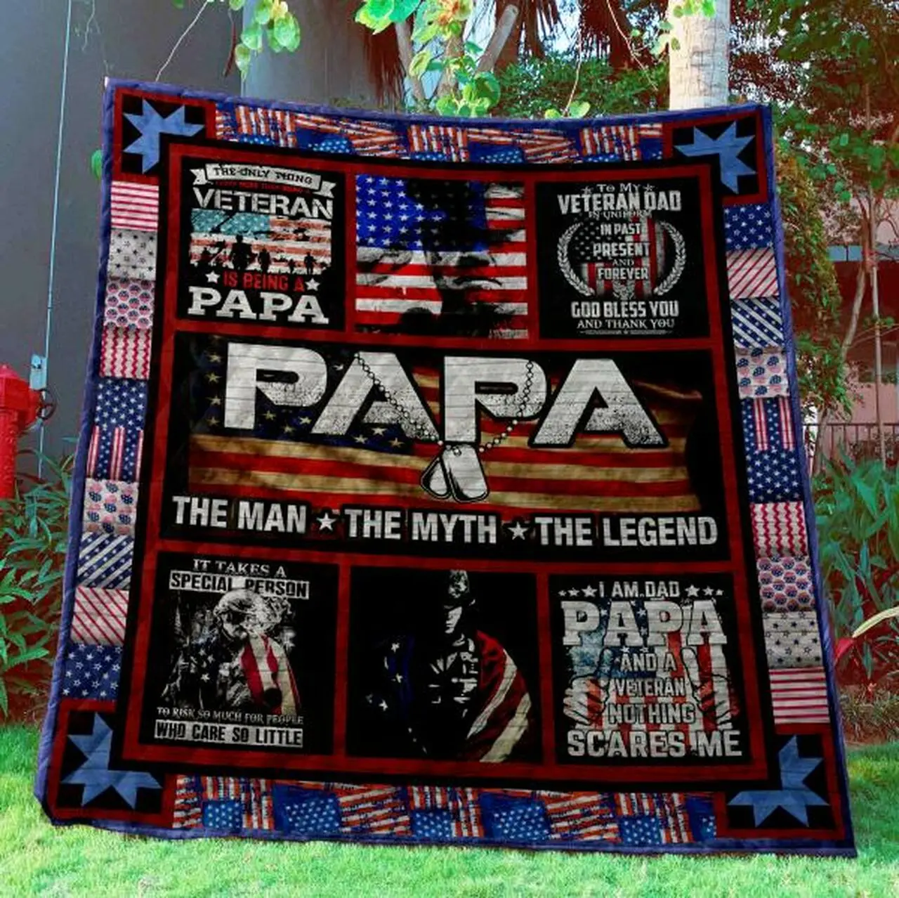 Veteran Quilt Blanket Ver 15 Quilt and Home Decor