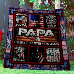 Veteran Quilt Blanket Ver 15  Quilt and Home Decor