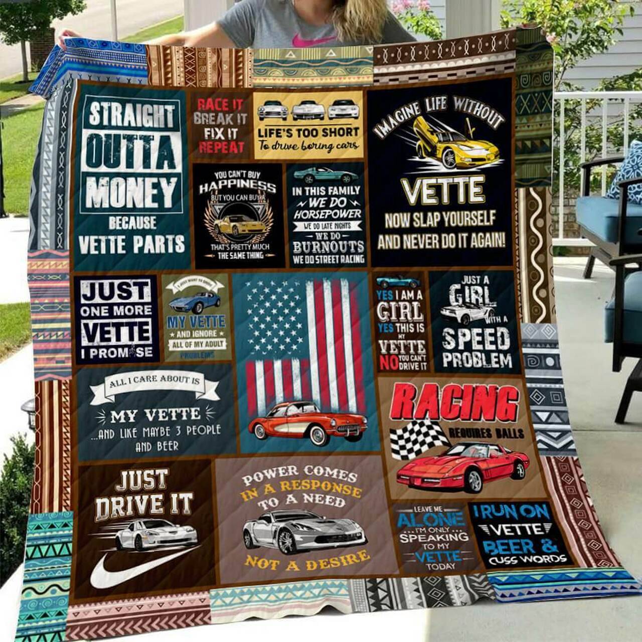 Vette Art Quilt and Home Decor