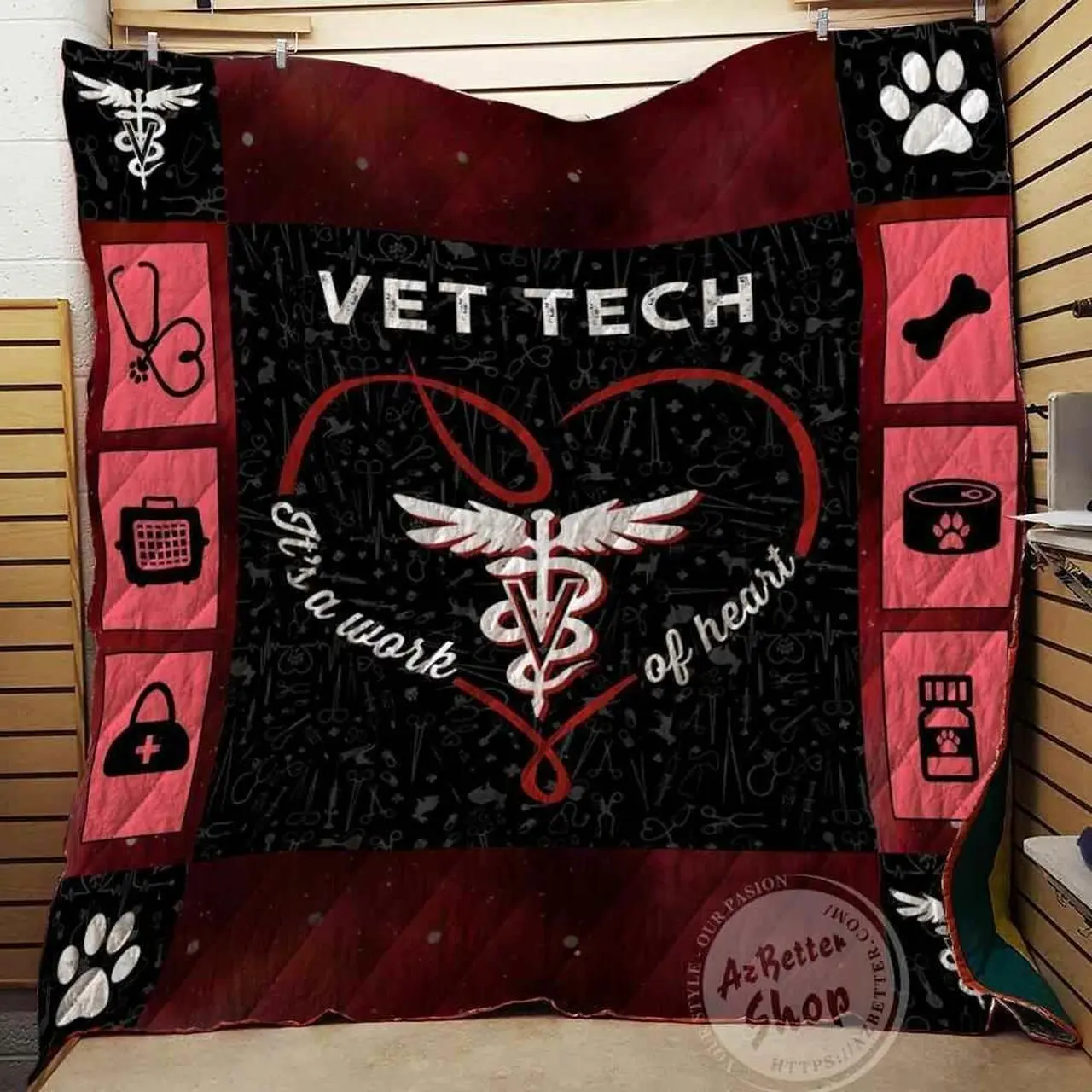 Vettech It S A Work Of Heart Blanket Th1707 Quilt and Home Decor