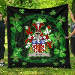 Vian Ireland Irish Celtic Shamrock Knot Circle JFJ14440 3D Customized Quilt 2707 and Home Decor