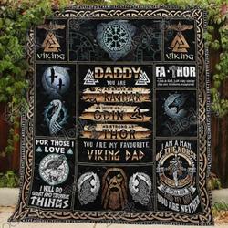 Viking Dad Blanket Kc1307 Quilt and Home Decor