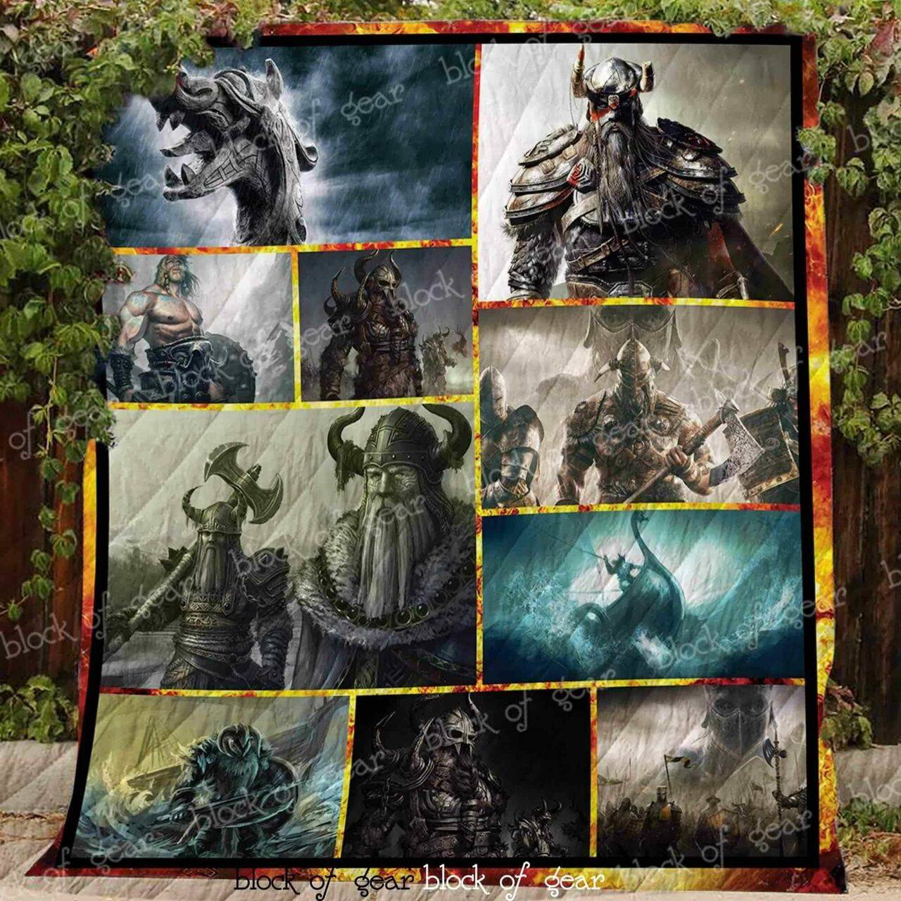 Viking Warrior Men Blanket Kc1807 Quilt and Home Decor